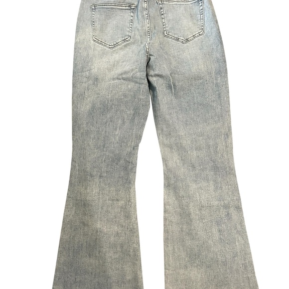 Light Wash High-Rise Distressed Flare Jeans - Women - Picture 7 of 11